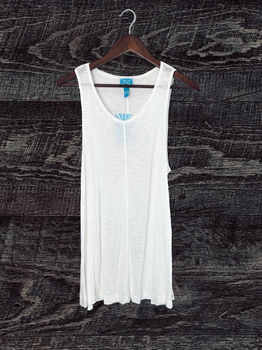 White Relaxed Sleeveless Tank Top
